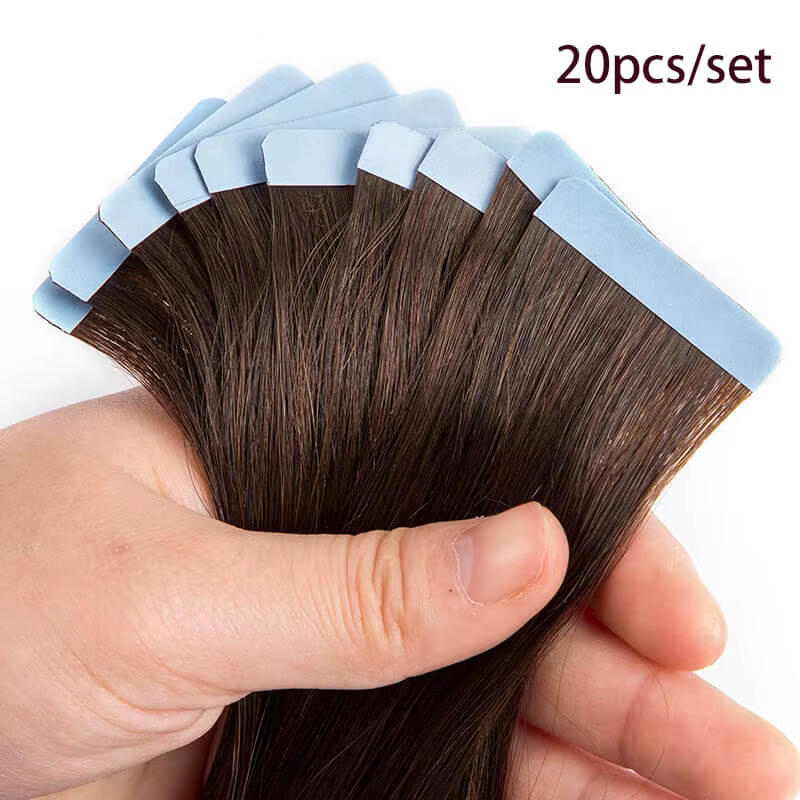 Extensions de cheveux à bandes adhésives
