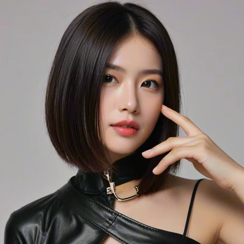 Perruque Bobo noire de 12 pouces – Cheveux synthétiques de haute qualité pour femmes – Style polyvalent