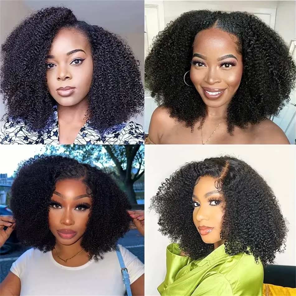 Extensions de cheveux humains brésiliens bouclés afro 12A