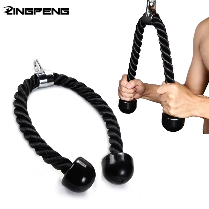 Triceps abaissement corde visage tirer poignées pousser tirer vers le bas cordon pour Biceps dos épaule Triceps Fitness Tension corde accessoire de gymnastique