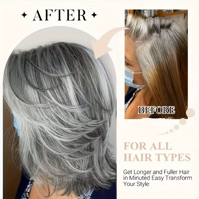 Perruque synthétique courte ondulée gris argenté pour femme