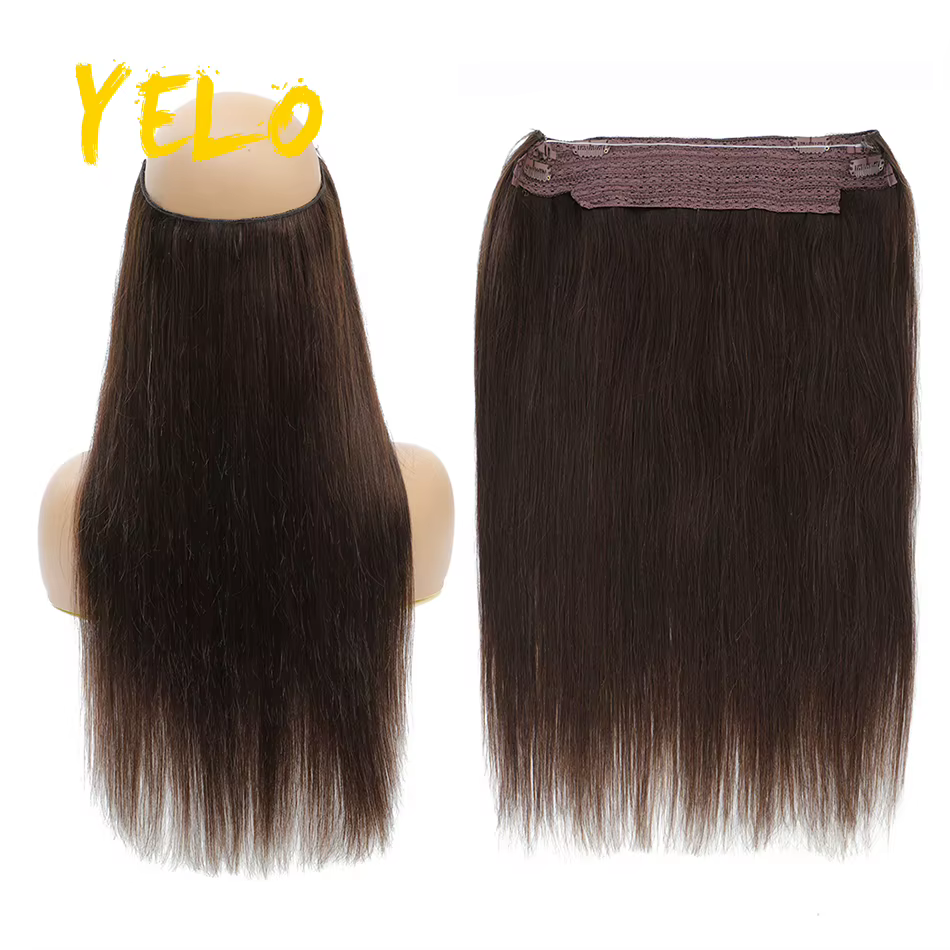 Extensions de Cheveux Humains Lisses avec Clips