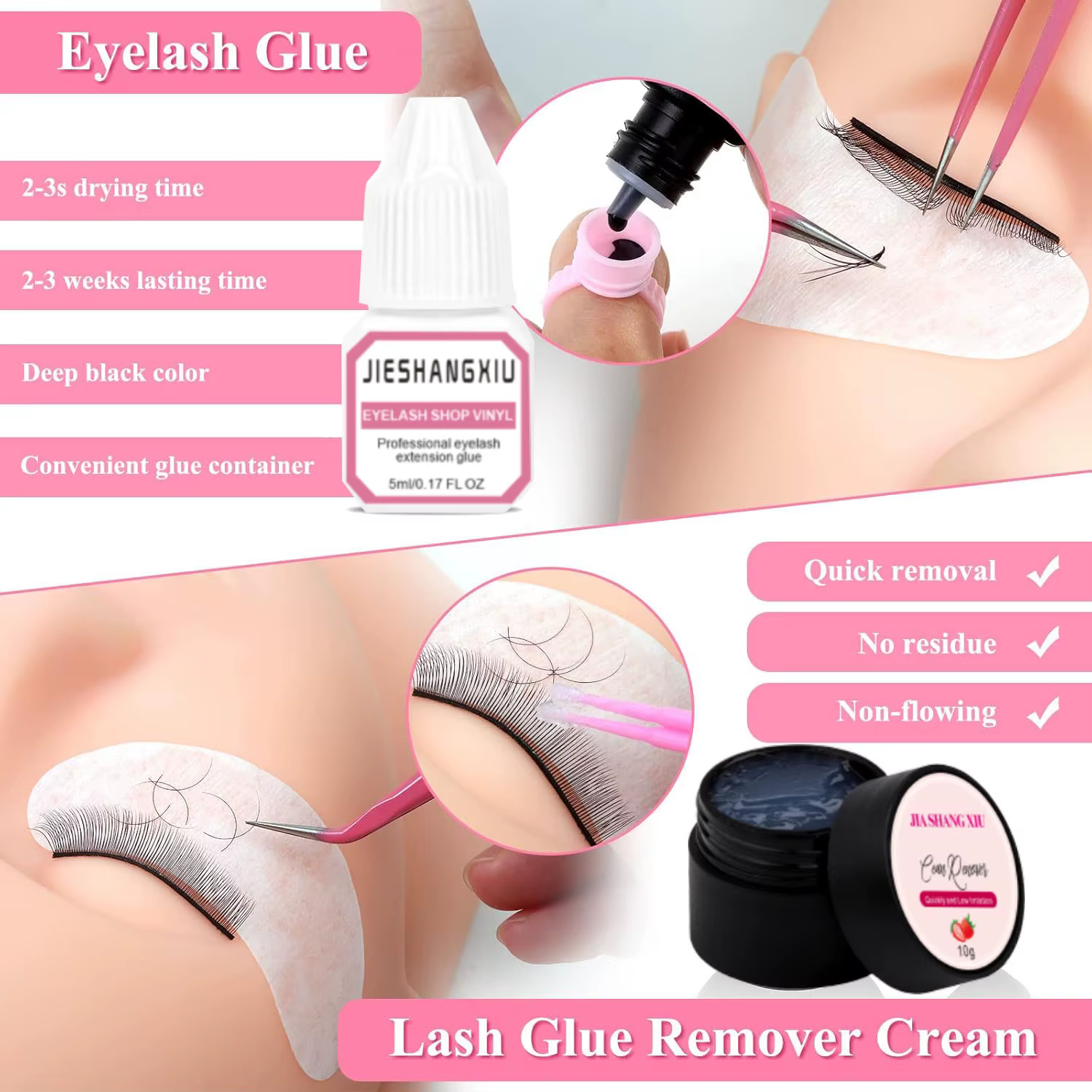 Kit complet d'extensions de cils de 276 pièces : Tête de mannequin professionnelle pour la formation des débutants