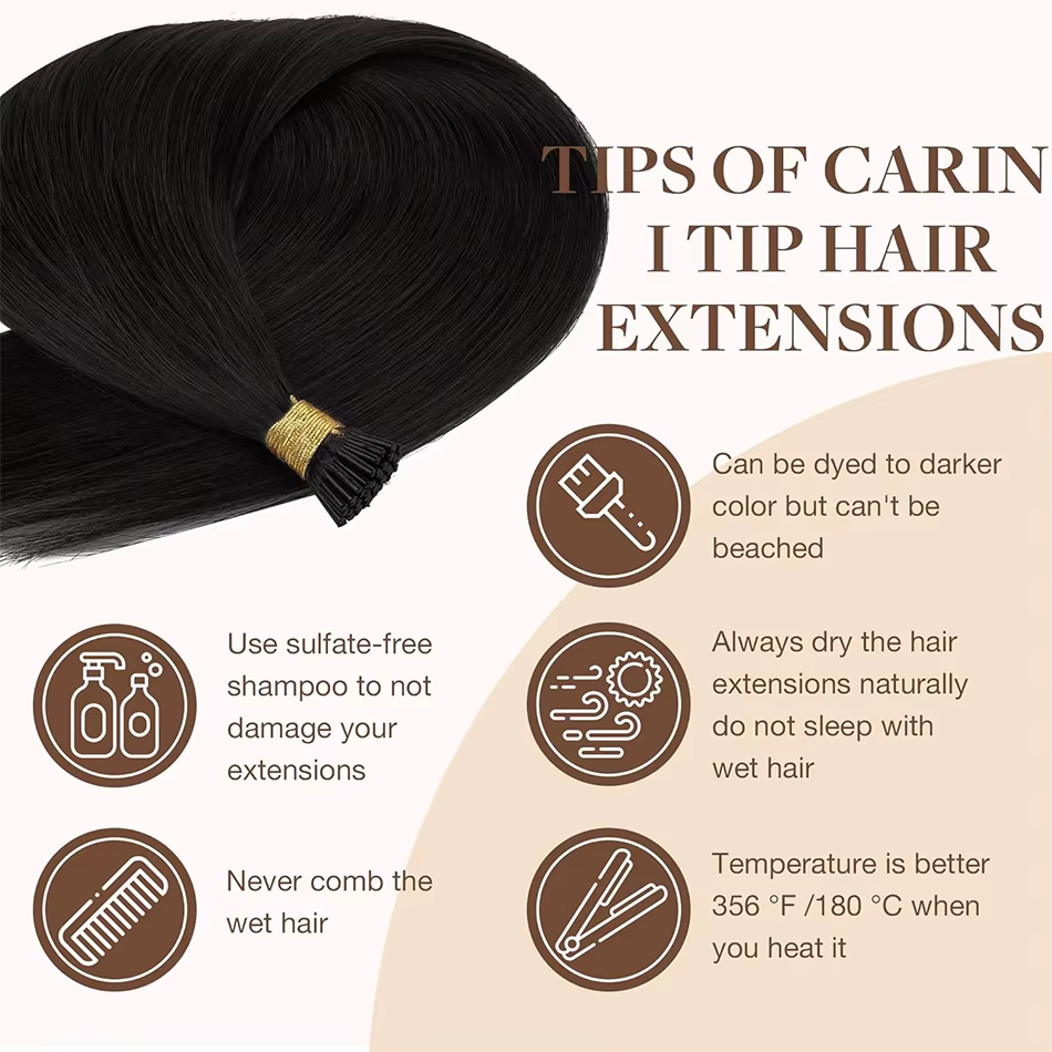 Extensions de cheveux I-Tip de 14 à 28 pouces