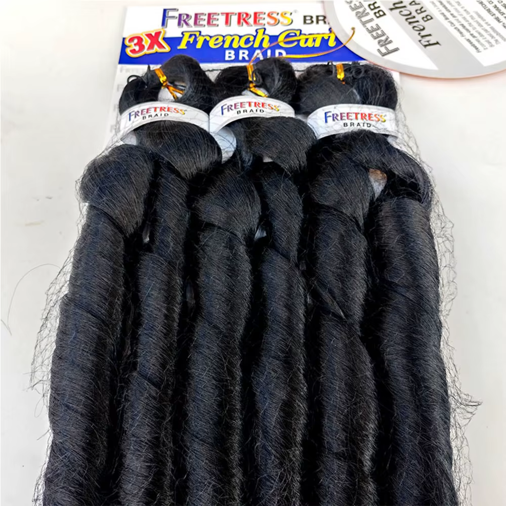 Extensions de cheveux synthétiques ondulés français