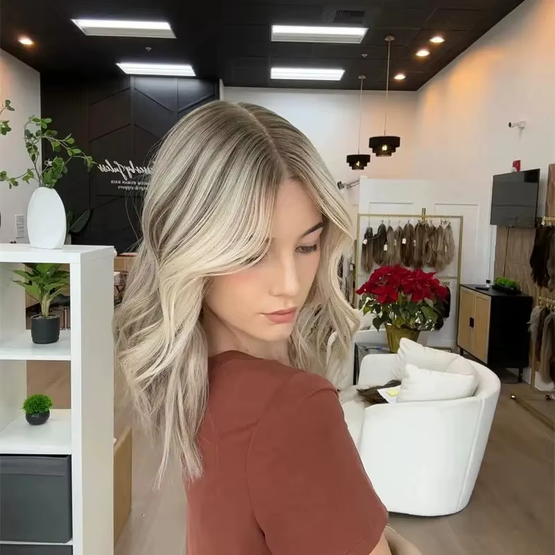Perruque Lace Front Wig synthétique sans colle