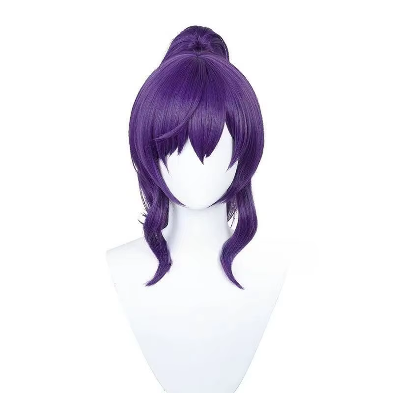 Perruque queue de cheval violette Mafuyu Asahina