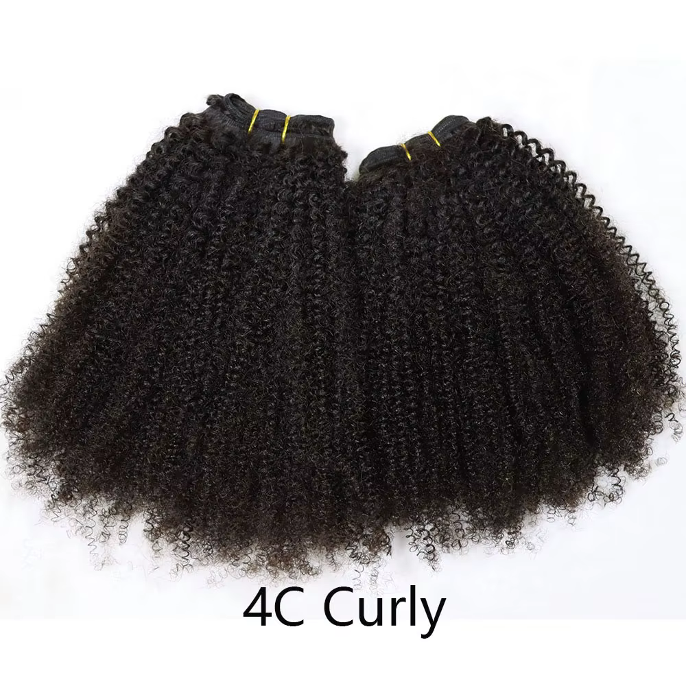 Cheveux vierges crus brésiliens 4B Afro crépus bouclés armure paquets couleur naturelle 4C