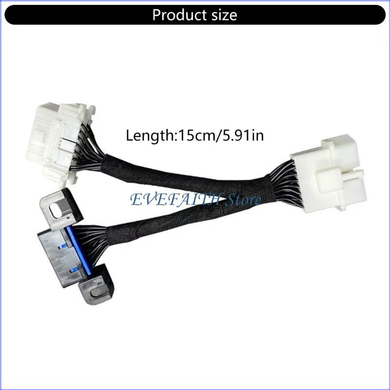 Double connecteur d'extension 124B OBDII, séparateur en Y, câble mâle à femelle 16 broches, OBD OBD2