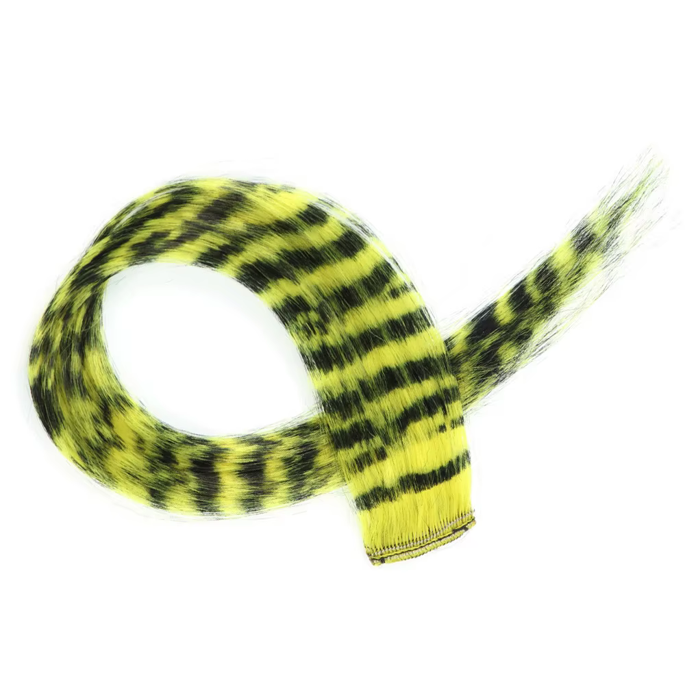 Extensions capillaires synthétiques colorées à clips imprimés à rayures