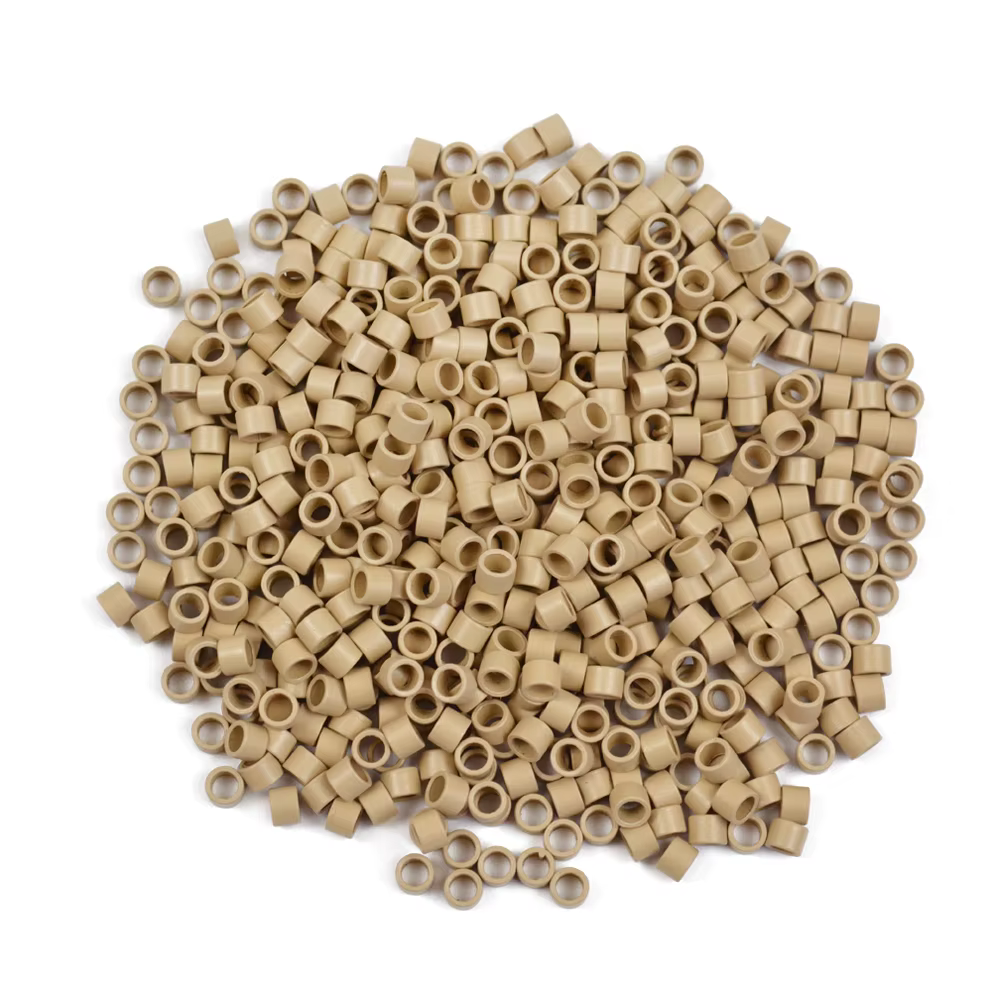 1000 pièces 4.0X2.8X2.8mm Micro anneaux/liens/perles pour Extension de cheveux tissage uni sans silicone 7 couleurs