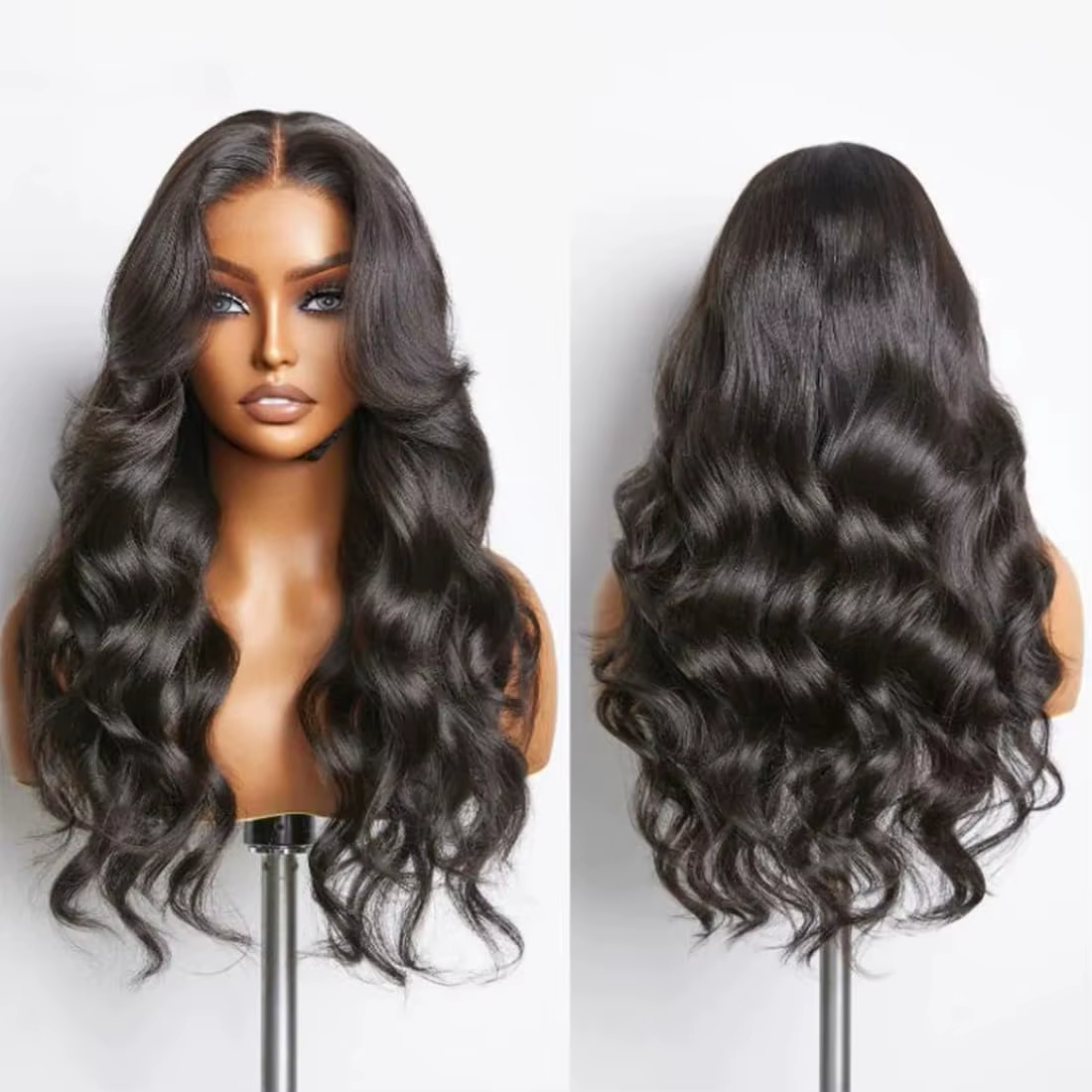 Cheveux brésiliens 5x5 haut en soie pleine dentelle perruque