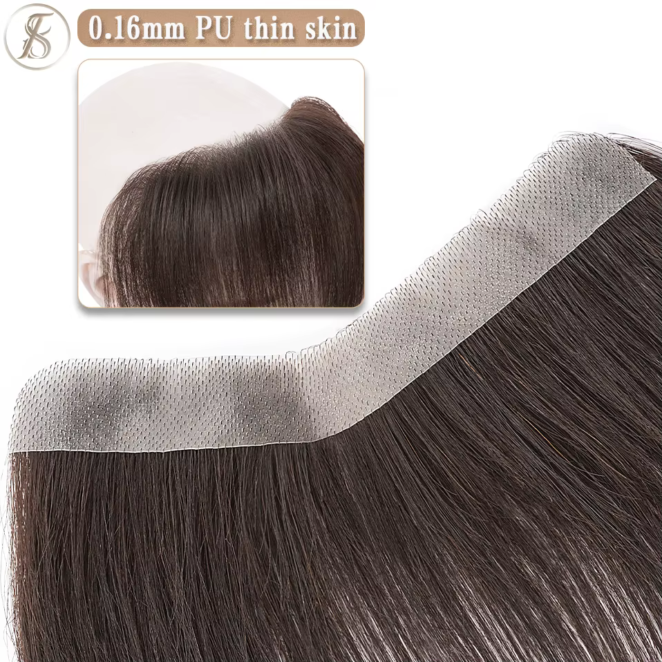 TESS toupet hommes 6 pouces cheveux humains 7g