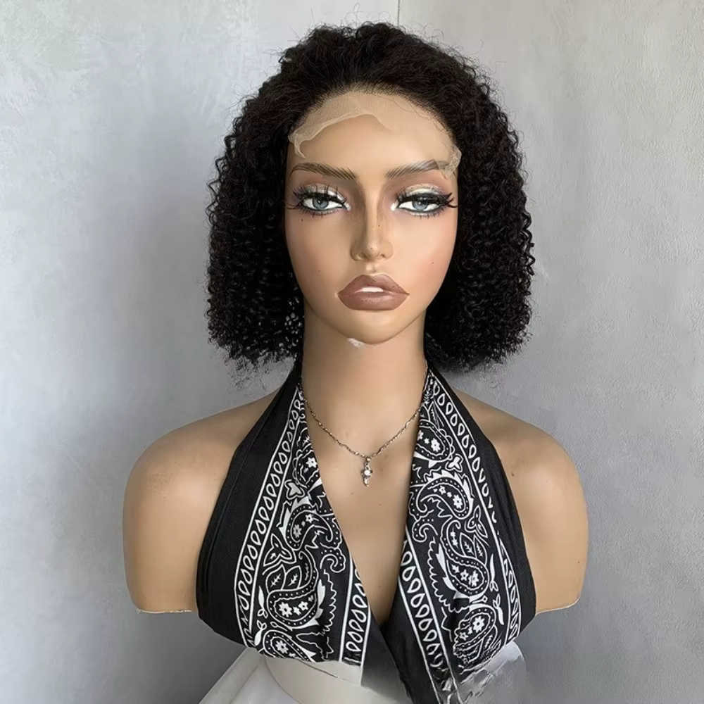 Haute qualité 5x5 avant dentelle vrais cheveux colle naturelle Bob perruque