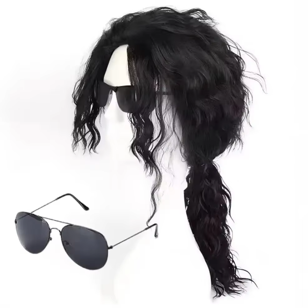 Perruque ou lunettes de cosplay Michael Jackson