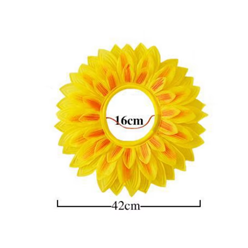 Couvre-chef tournesol 42cm, accessoires de Performance amusants, chapeau de tournesol, capuche pour fête de danse, jeux de Festival, accessoire de Costume pour enfants