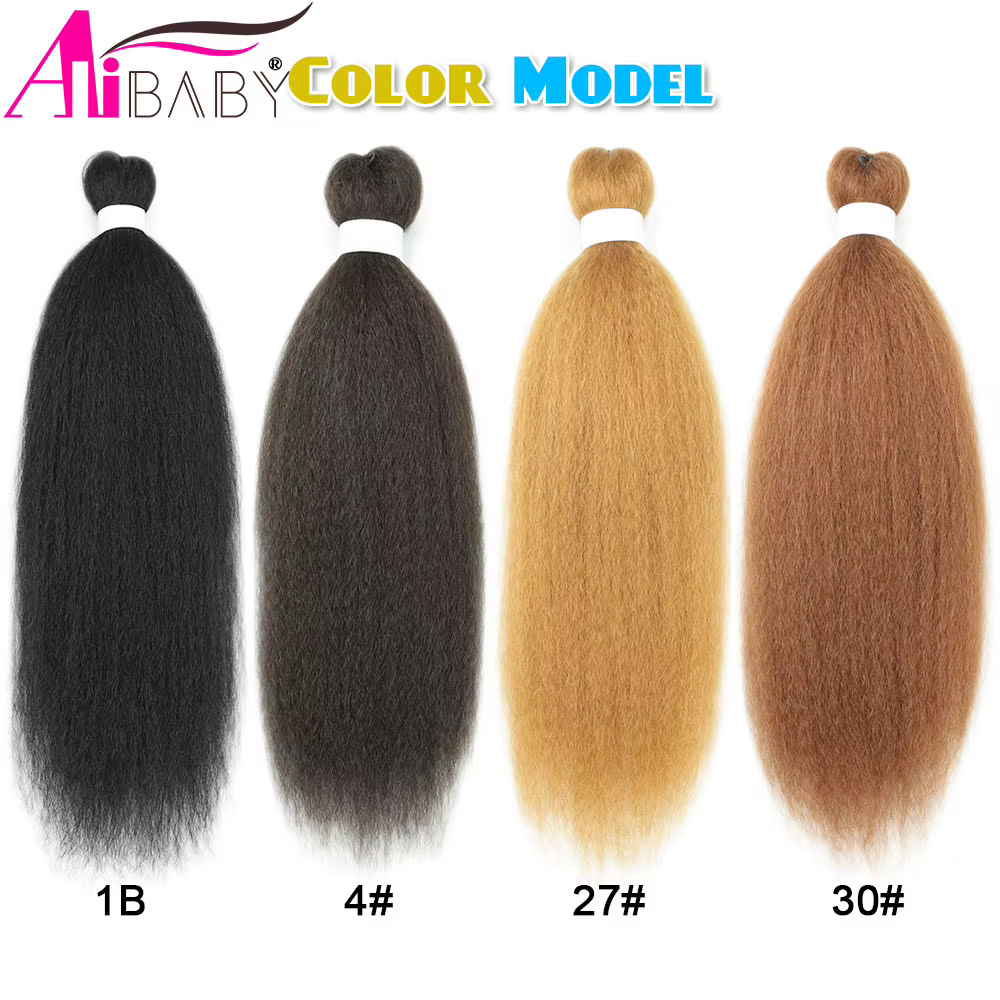 Alibaby 26 pouces Vixen cheveux paquets synthétiques Yaki droite Crochet Extensions