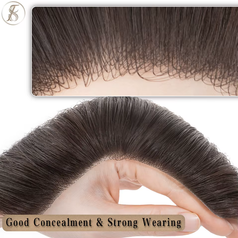 TESS toupet hommes 6 pouces cheveux humains 7g
