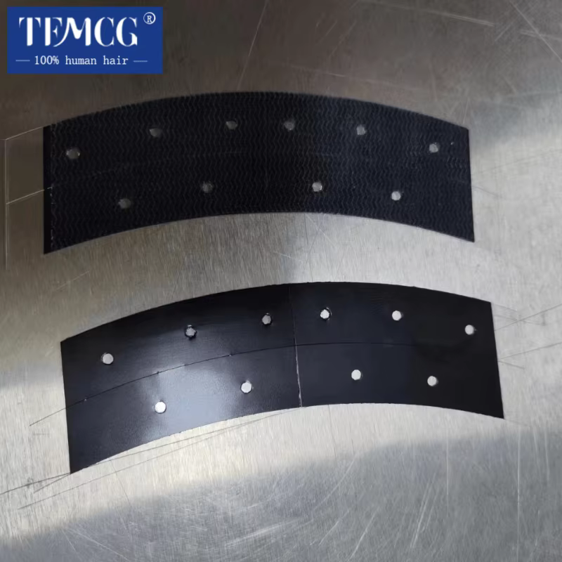 36 pièces 7.6 cm * 2.2 cm noir XD ruban double face avec trous dentelle avant perruque bande arc