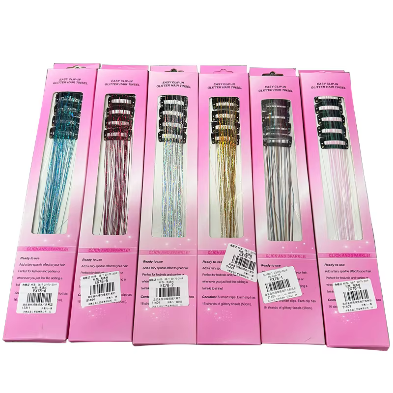 Extensions de cheveux synthétiques de 20 pouces - Ensemble de 12 accessoires