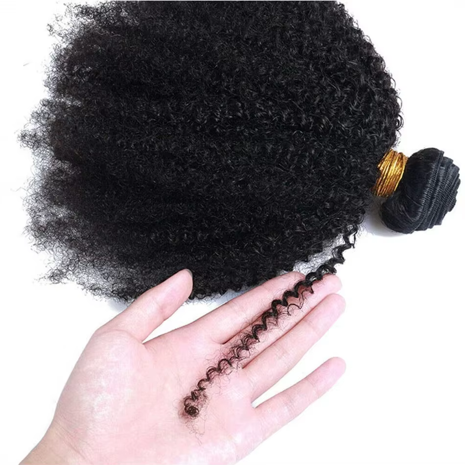 Extensions de cheveux humains brésiliens vierges bouclés afro