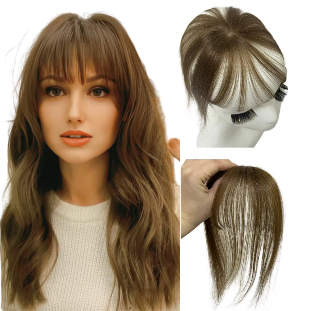 360 ° Frange à clipser 100% cheveux humains naturels