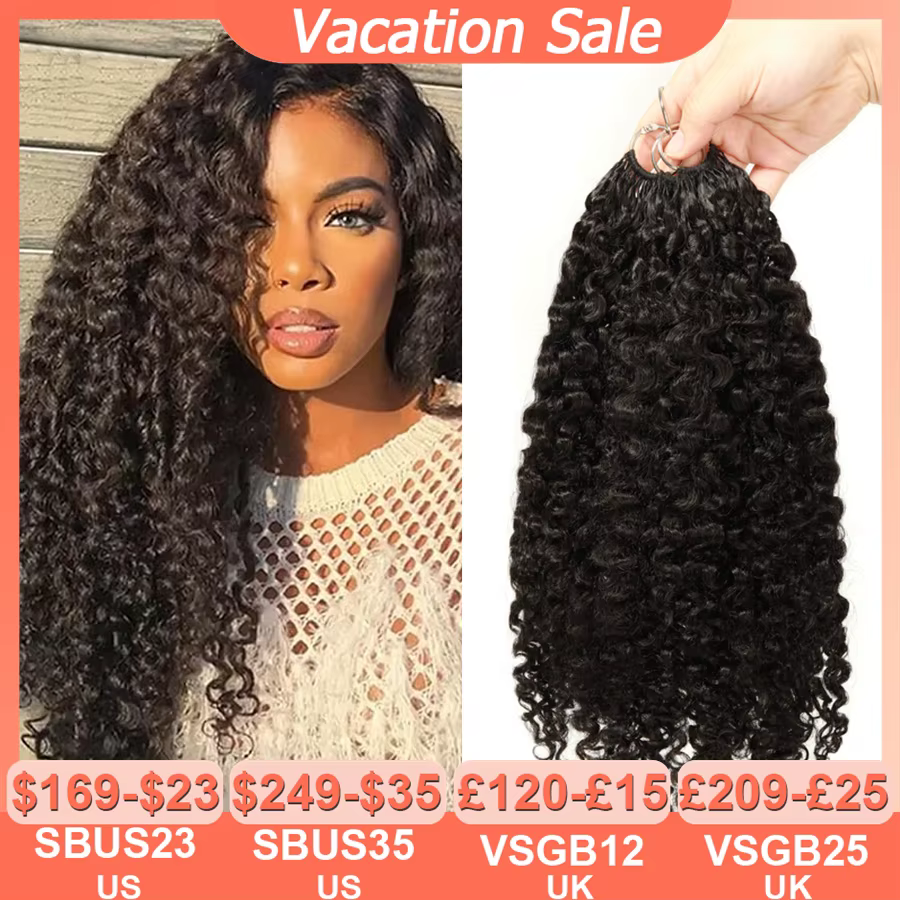 Crochet cheveux humains birmans bouclés pré-séparés Extensions