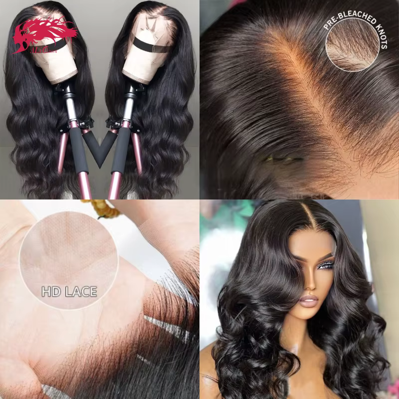 Ali Queen Body Wave HD dentelle frontale perruque transparente 13X4 & 13X6 avant vierge cheveux