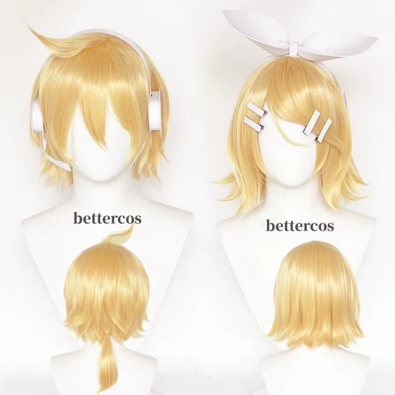 Perruque de Cosplay Blonde Courte de Haute Qualité