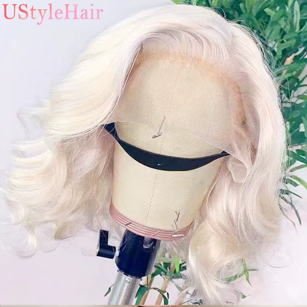 UStyleHair – perruque Bob synthétique Blonde platine pour femmes