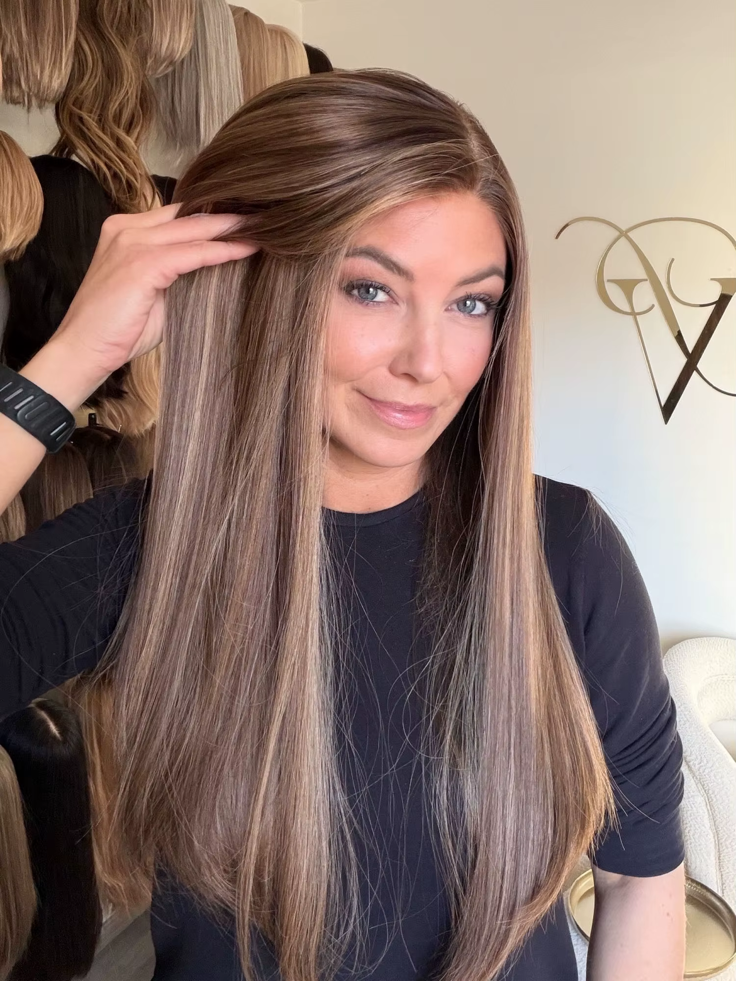 Perruque Lace Front Wig synthétique lisse et naturelle