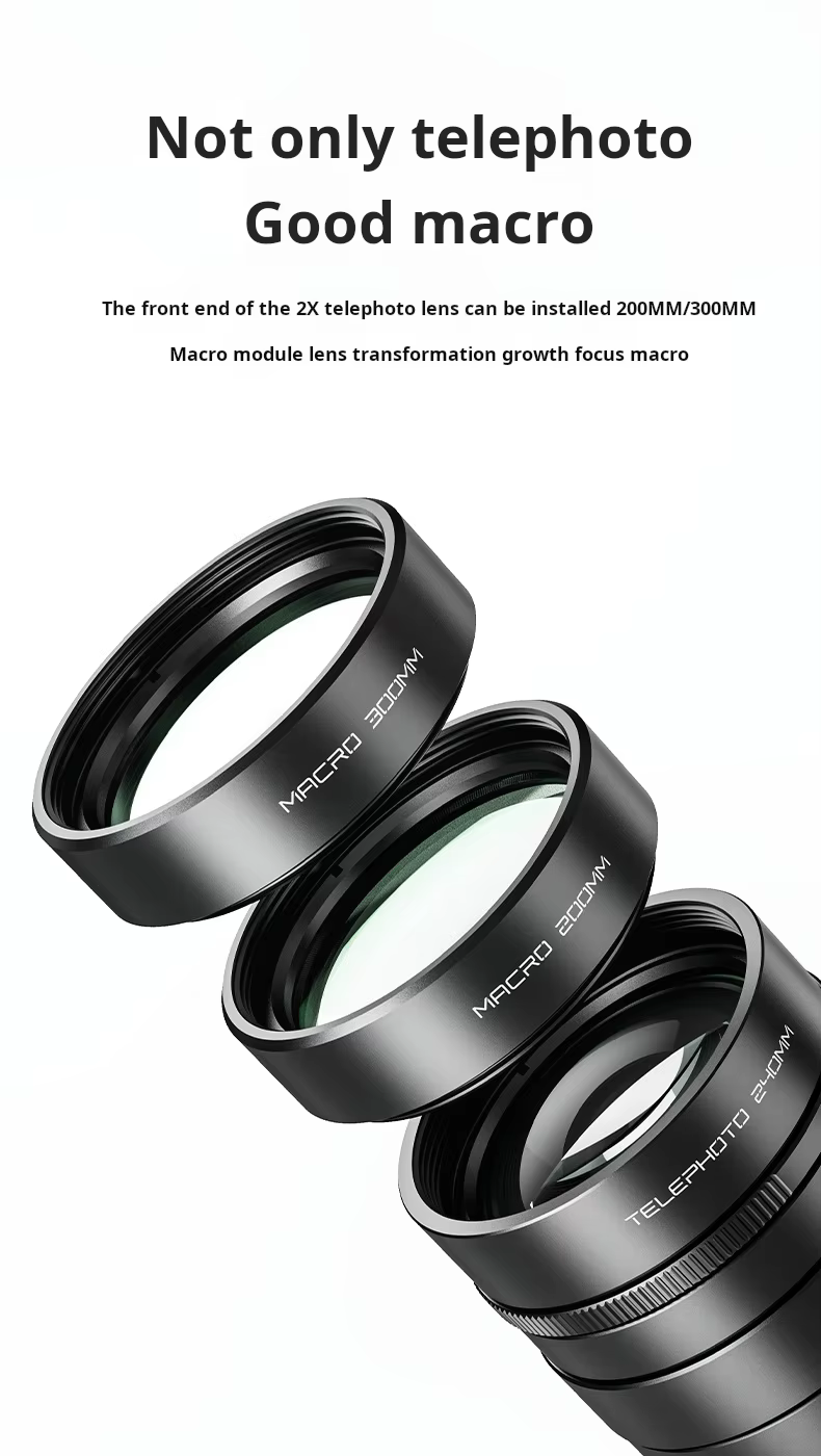 NEEWER téléobjectif grossissement 2X objectif Macro externe pour iphone vivo Xiaomi oppo Samsung objectif de téléphone portable