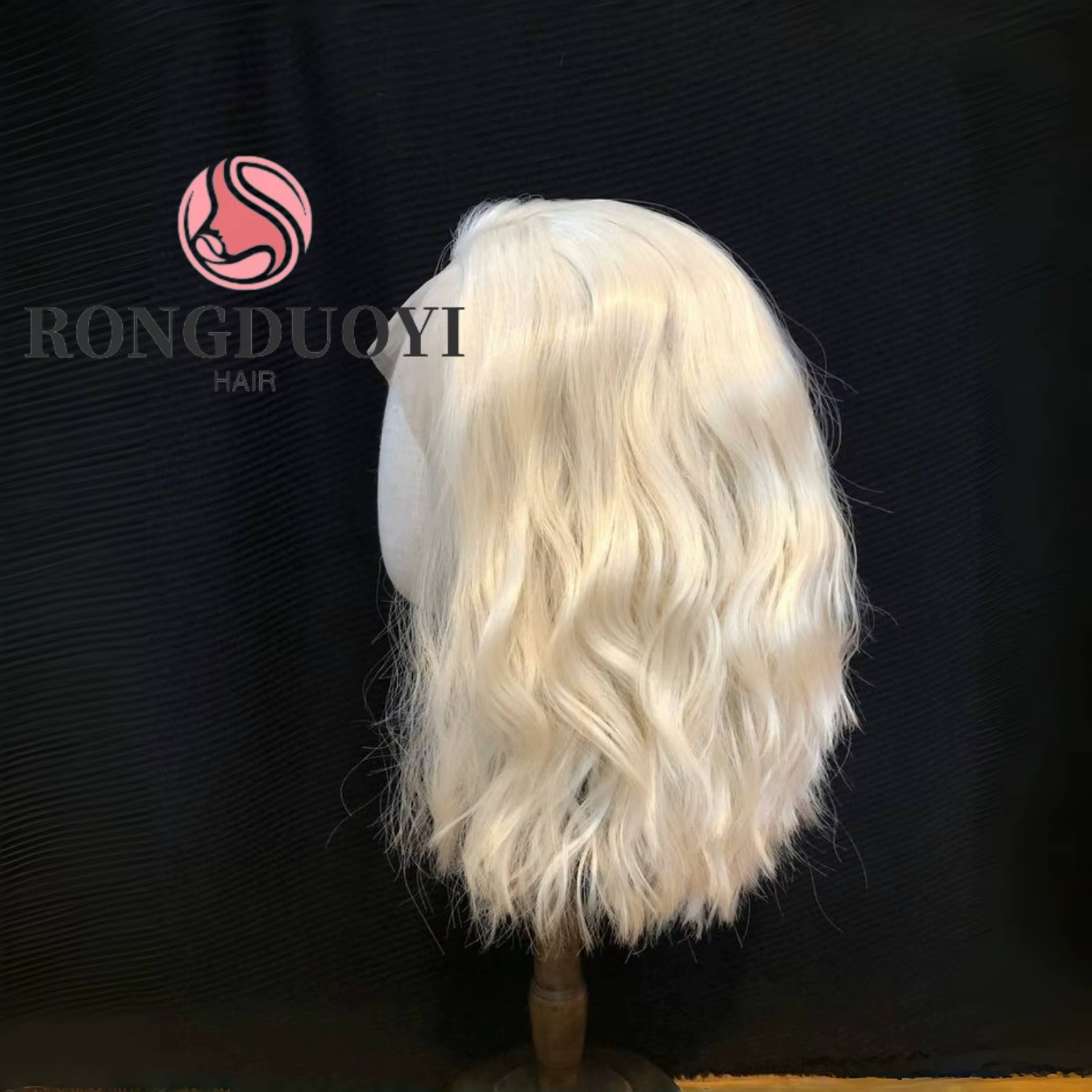 Perruque Bob Lace Front Synthétique Naturelle Ondulée pour Femme