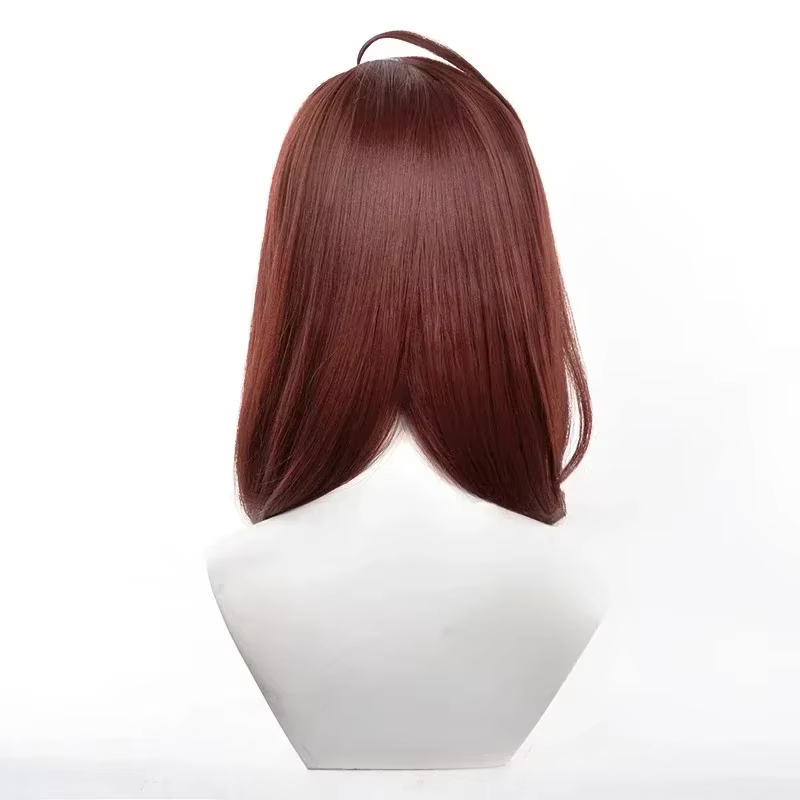 Perruque de Cosplay Anime Momo Ayase, cheveux courts marron Dandadan, en Fiber résistante à la chaleur, pour fête d'halloween, pour filles et femmes