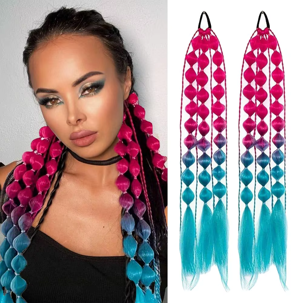 Extensions de cheveux colorées