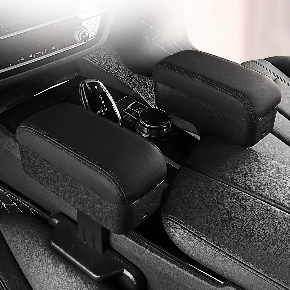 Organisateur de stockage d'espace de Console centrale de voiture réglable en hauteur avec plateau relevable Support de coude accoudoir pour SUV berline