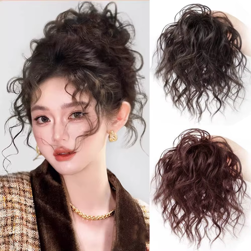 Chignon synthétique bouclé