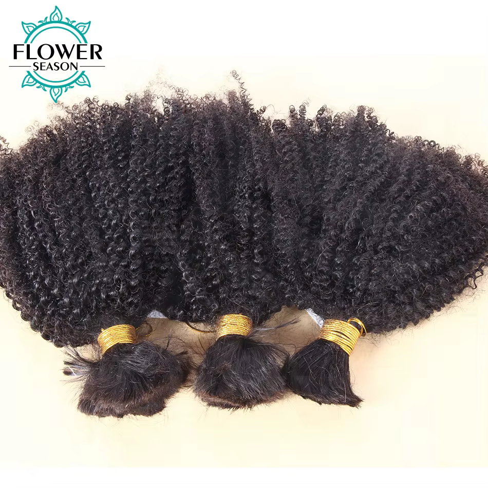 Afro Kinky Curly Human Hair Bulk