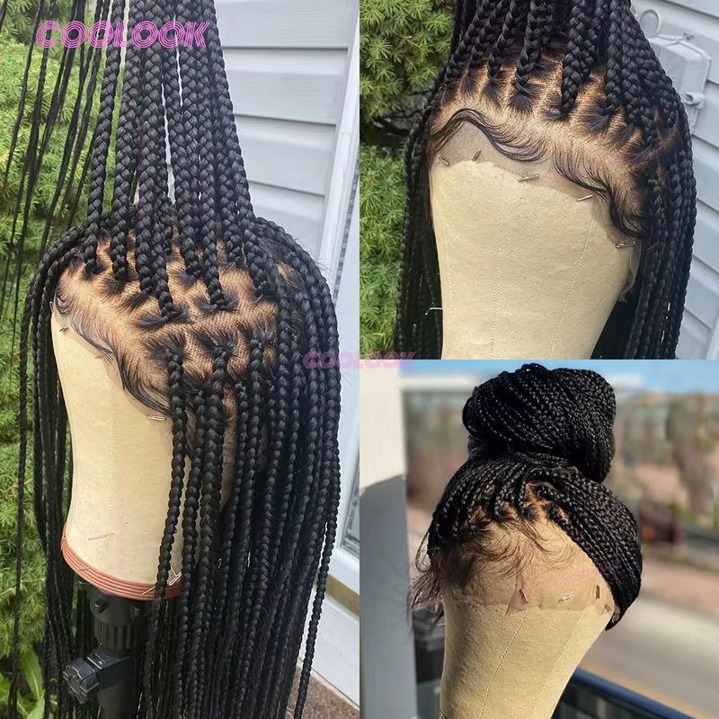 36 "Tenrow tresses dentelle perruque synthétique pleine