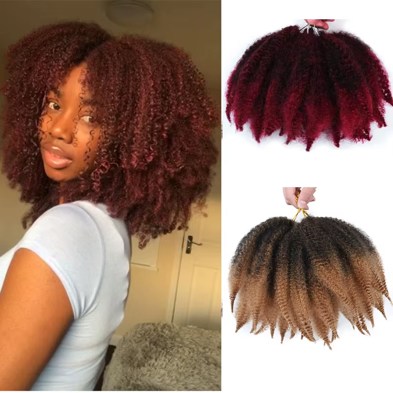 Tresses synthétiques de 8 pouces