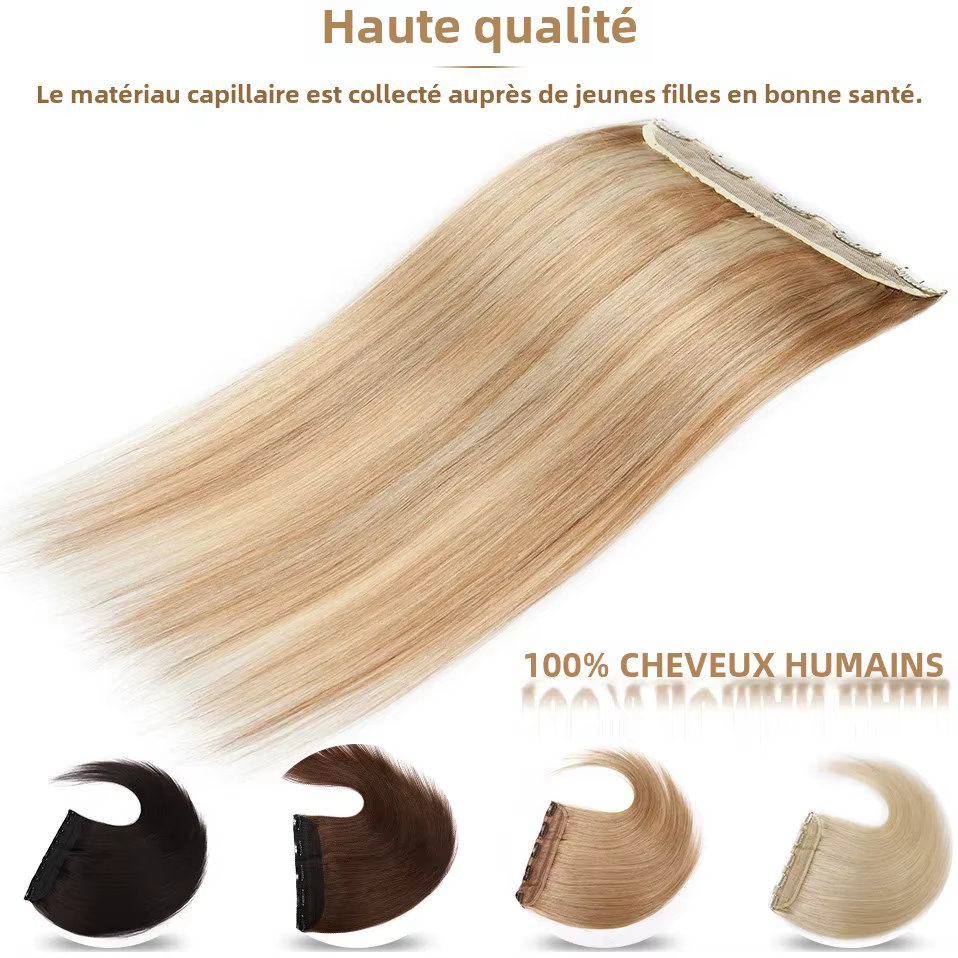 S-noilite-Extensions de Cheveux Humains à Clips, Postiche 5 Clips, 14-24 Pouces, 75-105g, Extension Naturelle, réinitialisation Optique, Blonde