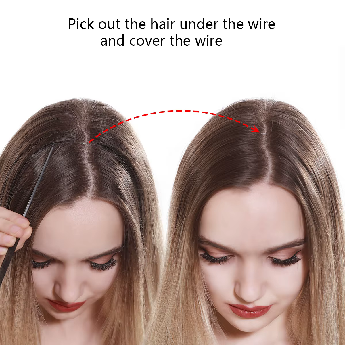 Extensions capillaires synthétiques ondulées sans Clip