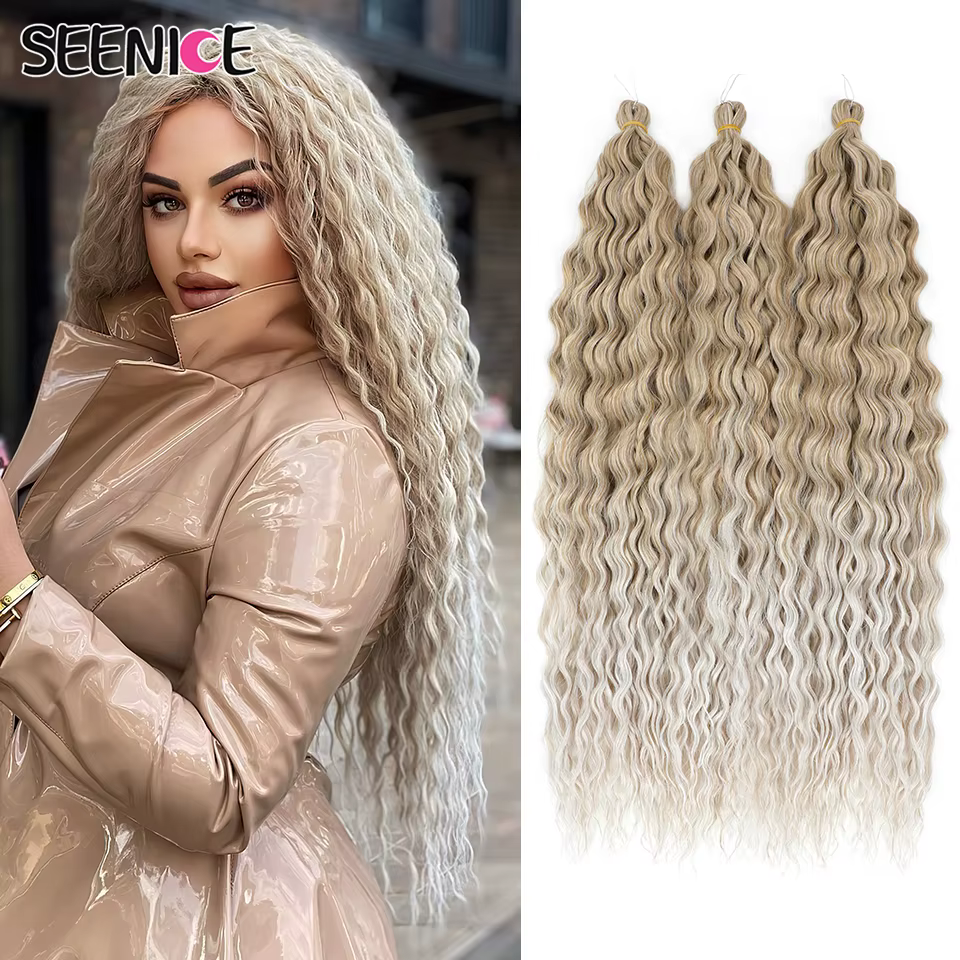 Ariel Curl tressage Extension de cheveux 22 30 pouces vague d'eau torsion Crochet