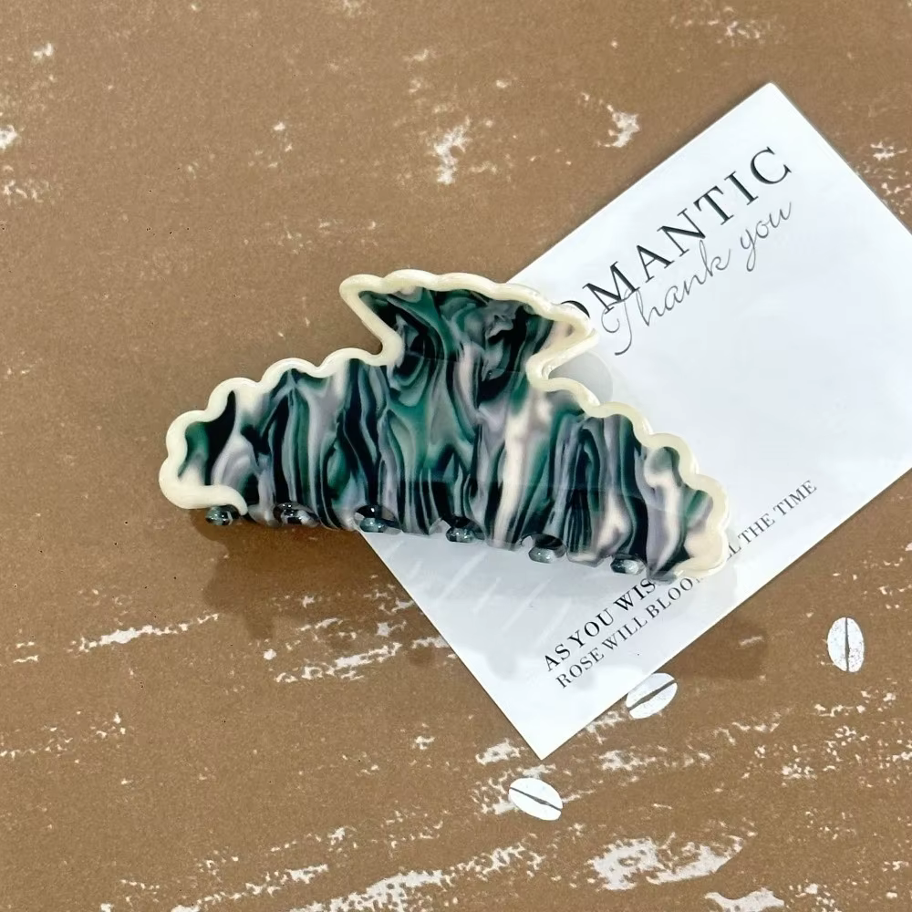 Pinces à cheveux en porcelaine bleue et blanche
