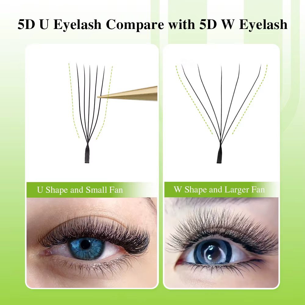 NAGARAKU U forme 2D/3D/4D/5D lumière douce Extensions de cils naturels moelleux vison fausse fourrure parallèle fournitures de maquillage