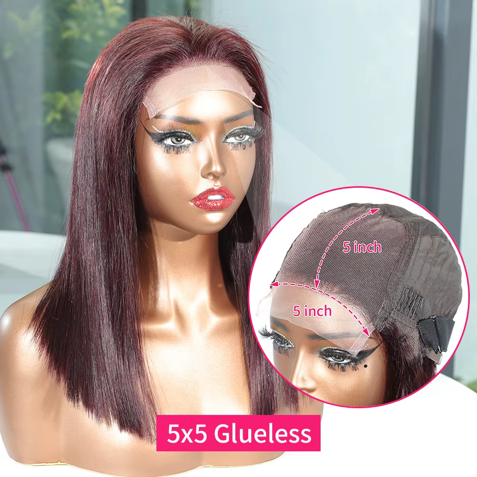 Perruque Lace Front Wig Bob 100% naturelle