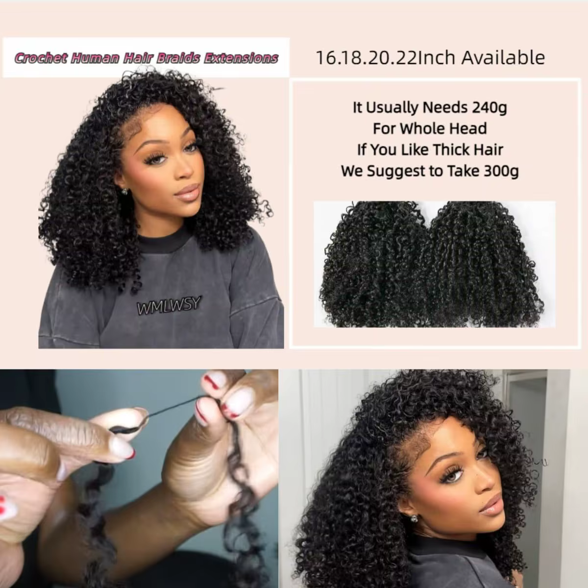 Extensions de cheveux humains brésiliens 12A