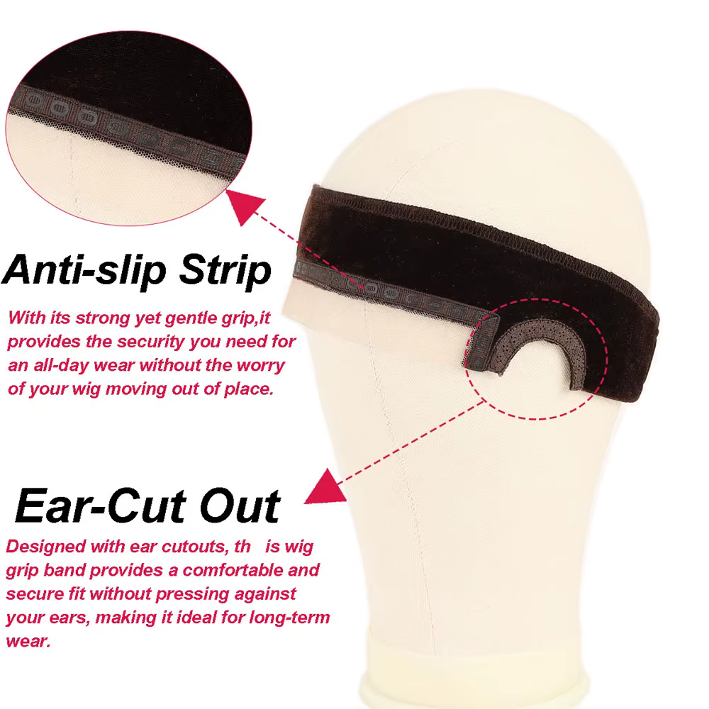 Bonnet de perruque en silicone antidérapant en velours