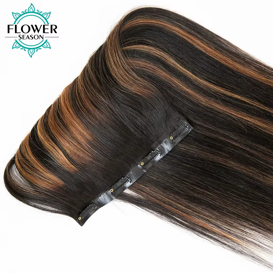 Extensions de cheveux naturels à clips