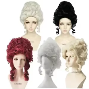 Perruque de Cosplay Marie Antoinette princesse moyenne bouclée perruques de cheveux résistants à la chaleur